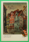 Preview: AK Nürnberg / um 1900 / Litho Wappen geprägt / Hans Sachs Haus Wohnhaus / Fachwerk Strassenansicht / Könstler Karte Monogramm WR